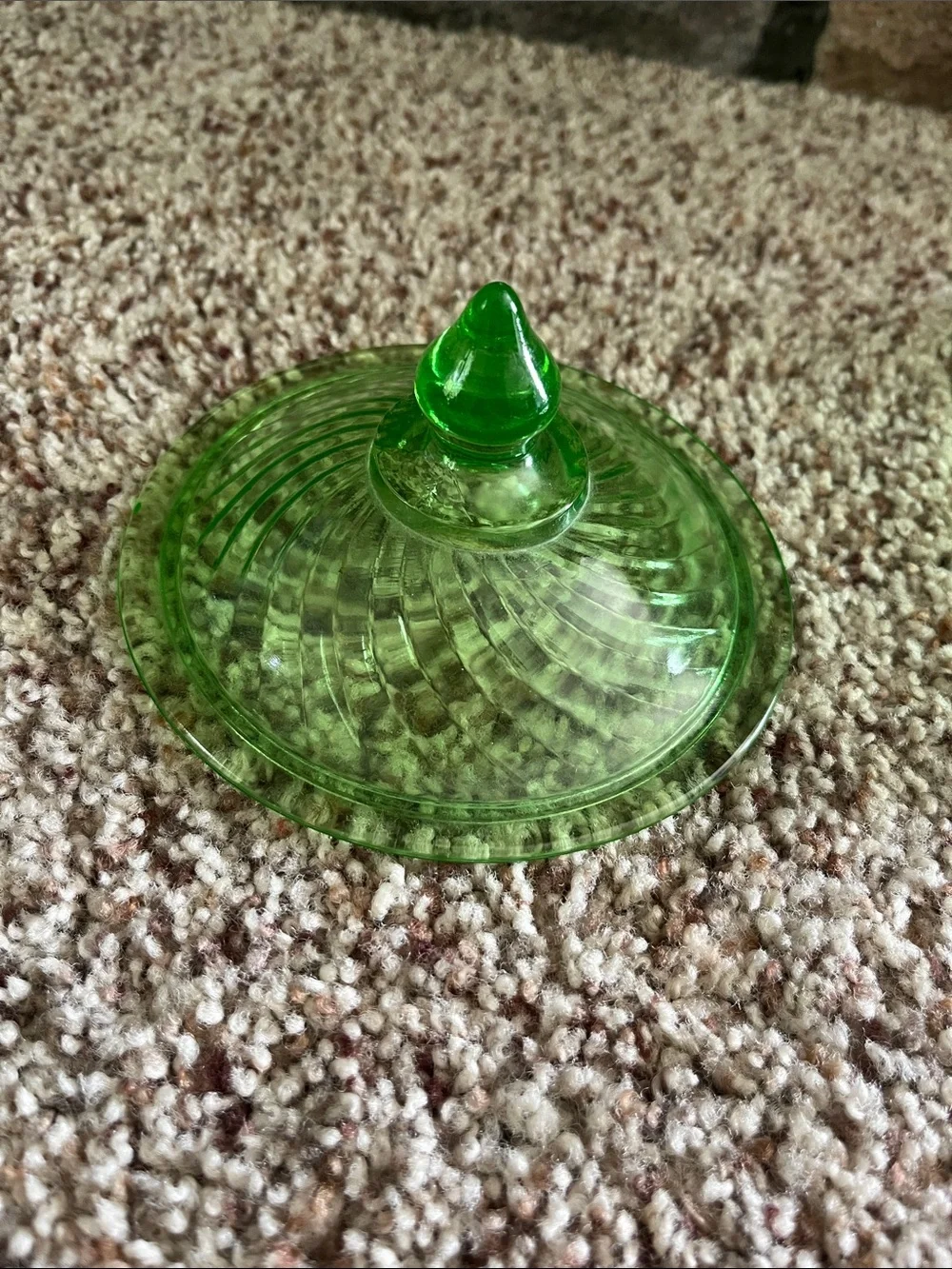 Anchor Hocking swirl green